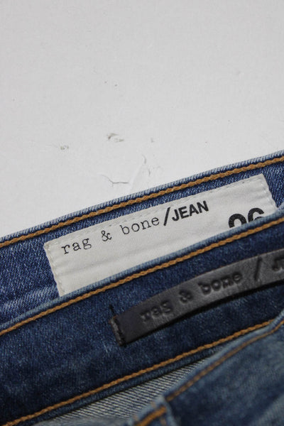 Rag & Bone Jean Women's Distressed Slim Fit Jeans BLue Size 26 27, Lot 2