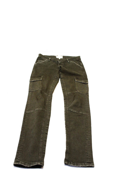Current/Elliot Women's Mid Rise Skinny Cargo Jeans Green Size 27 26, Lot 3