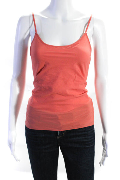 DKNY Women's Spaghetti Strap Scoop Neck Camisole Blouse Coral Size S