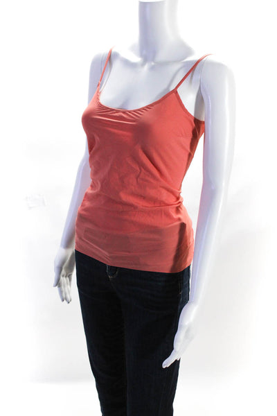 DKNY Women's Spaghetti Strap Scoop Neck Camisole Blouse Coral Size S