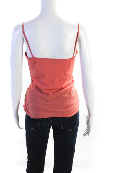 DKNY Women's Spaghetti Strap Scoop Neck Camisole Blouse Coral Size S