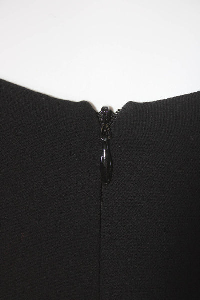 Presen Womens Back Zip Sleeveless V Neck Midi Sheath Dress Black Size EU 48