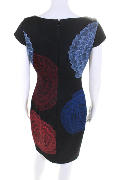 Plenty Dresses By Tracy Reese Womens Floral Pencil Dress Black Blue Red Size M