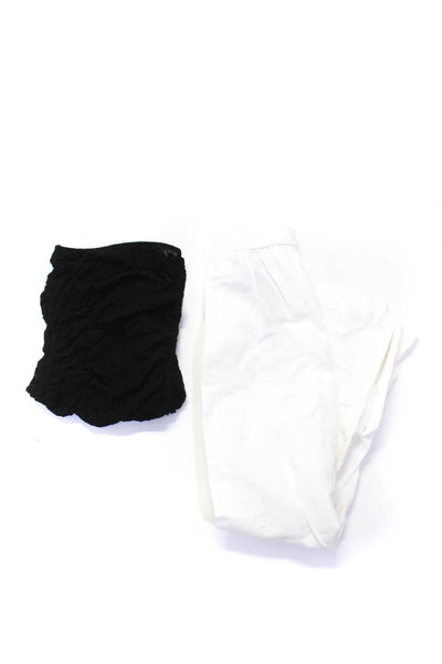Zara Women's Strapless Sheer Lace Gathered Maxi Dress Black Size S XS, Lot 2