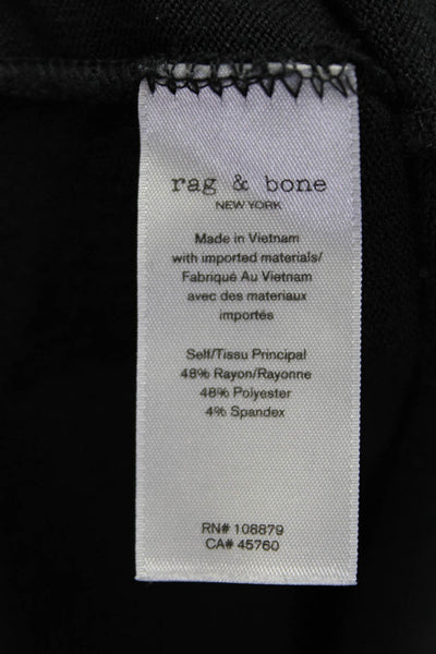 Rag & Bone Women's Crewneck Long Sleeves Blouse Black Size XS