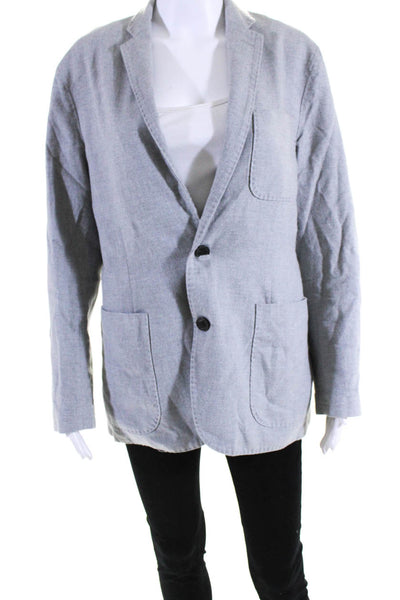 Shades of Grey Womens Two Button Notch Lapel Long Sleeved Blazer Gray Size 38