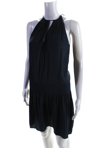 Ramy Brook Women's Sleeveless Blouson Mini Dress Blue Size XS