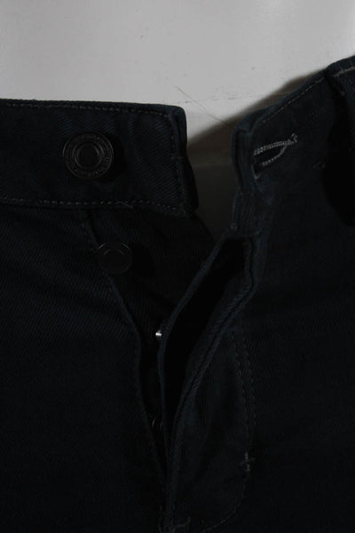 Neuw Mens Button Fly Dark Wash Iggy Skinny Jeans Blue Denim Size 29x32