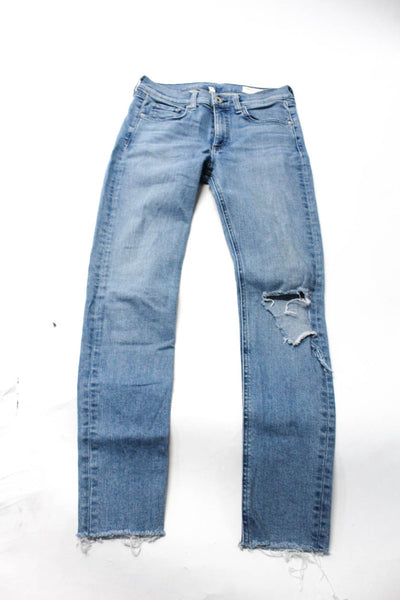 Rag & Bone Hudson Women's Zip Fly Denim Jeans Blue Size 27 28 Lot 2