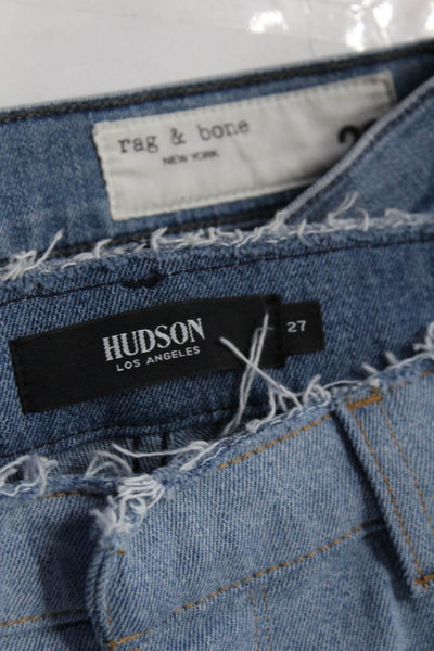 Rag & Bone Hudson Women's Zip Fly Denim Jeans Blue Size 27 28 Lot 2