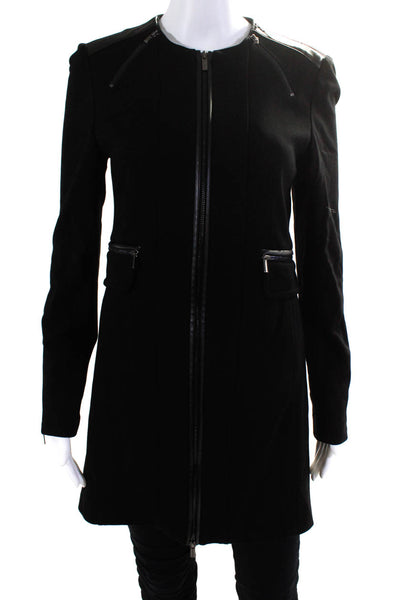 Generation Love Womens Full Zipper Coat Black Size Extra Extra Small