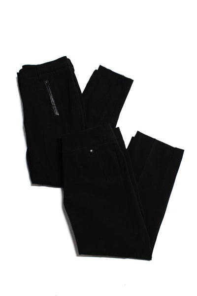 Cambio Women's Midrise Zip Pockets Straight Leg Pant Black Size 38 Lot 2