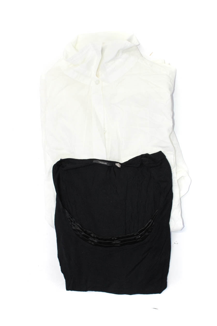 Lauren Ralph Lauren Tahari Womens Cotton Button Down Shirt White Size -  Shop Linda's Stuff