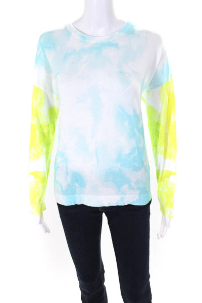 Belford Womens Cotton Tie Dye Round Neck Long Sleeve Shirt Top Multicolor Size L