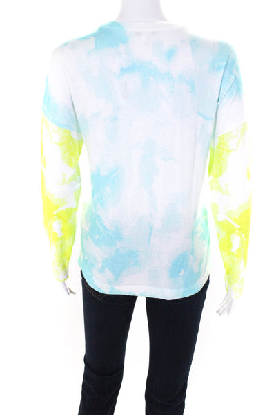 Belford Womens Cotton Tie Dye Round Neck Long Sleeve Shirt Top Multicolor Size L