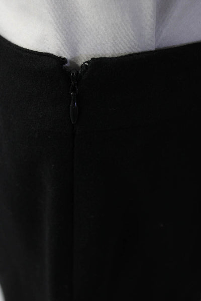 Tomaso Stefanelli Womens Back Zip Knee Length Pencil Skirt Black Wool Size IT 46
