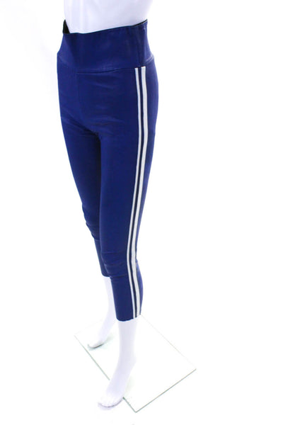 SPRWMN Women's High Waist Sie Stripe Legging Blue Size S