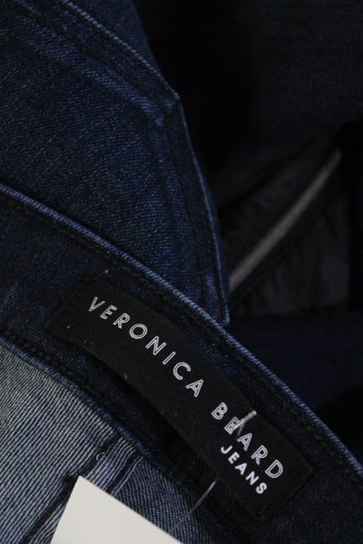 Veronica Beard Women's Five Pockets Straight Leg Dark Wash Denim Pant Size 25