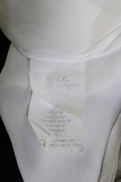 Vince Women's V-Neck Sleeveless Blouse White Size XS
