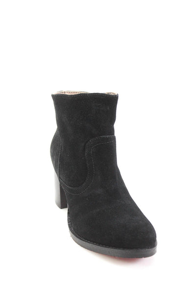 zip-up suede ankle boots