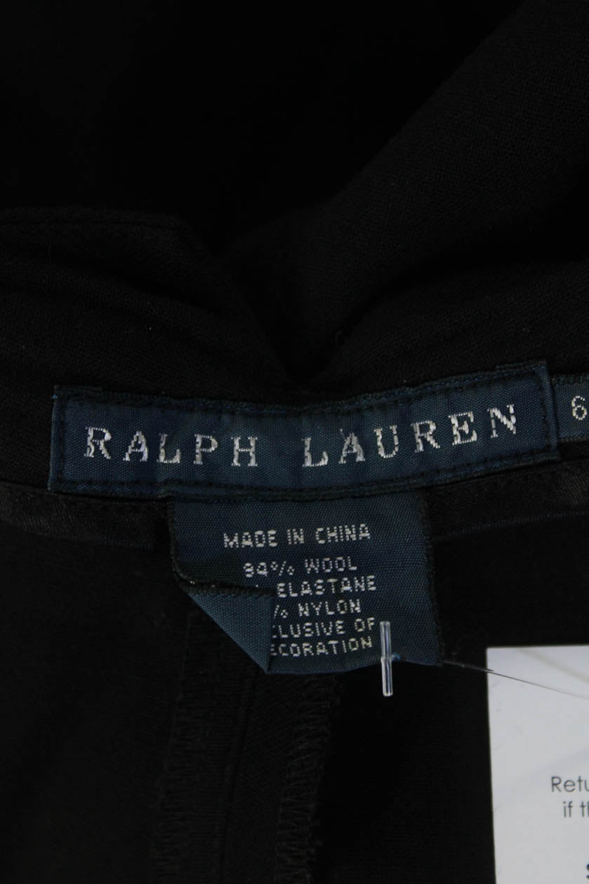 Ralph Lauren Women's Satin Trim Straight Leg Trouser Pants Black Size -  Shop Linda's Stuff