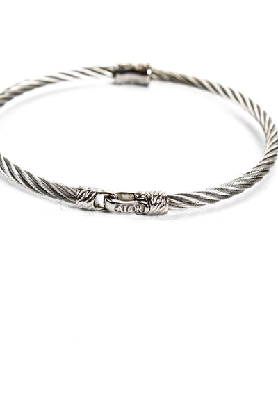 ALOR® Women's 18K White Gold Diamond Cable Bracelet