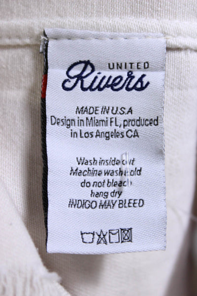 United River Mens Button Down Shirt White Cotton Size Extra Extra Large