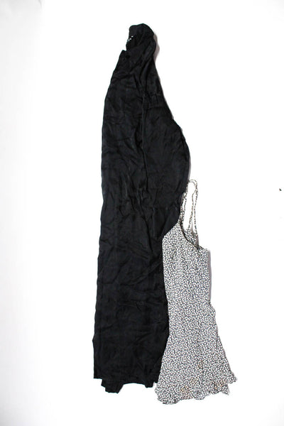 Zara Women's Collar Long Sleeves Button Down Shirt Dress Black Size XS Lot 2