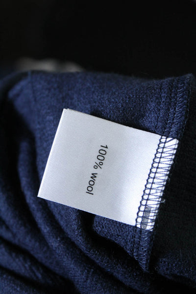 Natalija Jansone Women's Wool Short Sleeve Midi Tunic Dress Blue Size 38