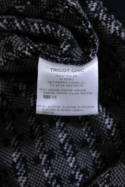 Tricot Chic Womens Black Brown Printed Turtleneck Long Sleeve Sweater Top Size16