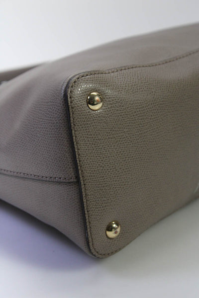 Michael Kors Women's Leather Zip Closure Shoulder Bag Gray