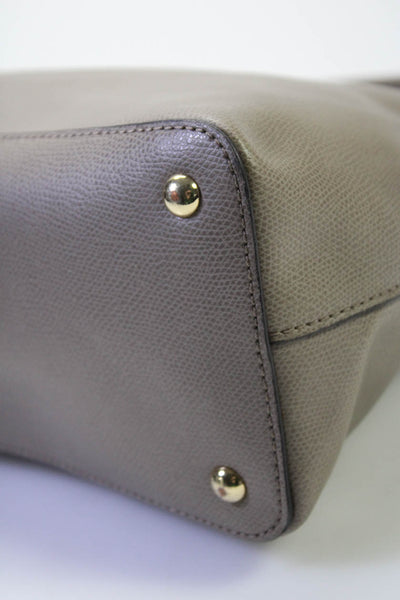 Michael Kors Women's Leather Zip Closure Shoulder Bag Gray