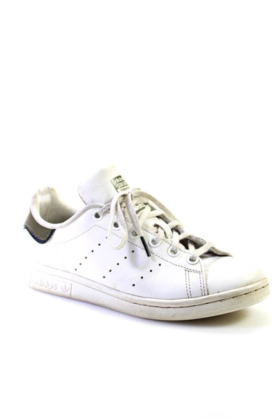 Adidas Stan Smith Womens Leather Low Top Sneakers White Green Size 4