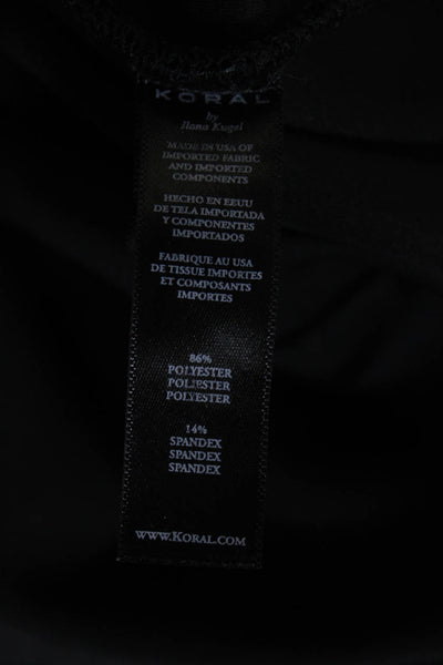 Koral Mens Black Printed Hooded Long Sleeve Pullover Hoodie Top Size S