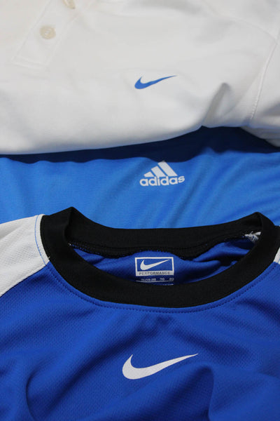 Nike Mens Polo Crew Neck Shirts Tank Top Blue White Size Medium XL Lot 3