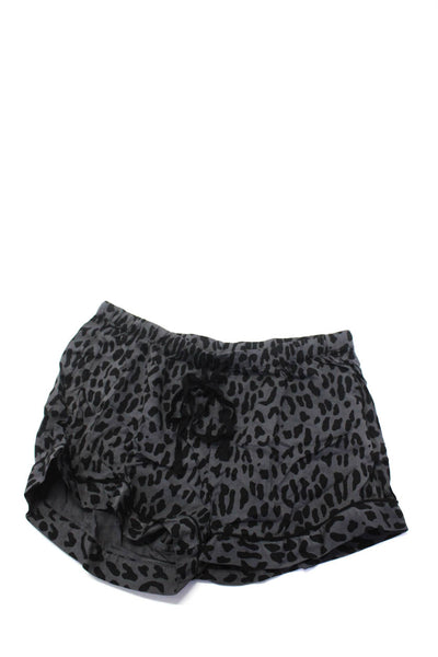 Herou Rails Womens Short Sleeve Top Shorts Pajama Set Black Gray Size M XS Lot 2