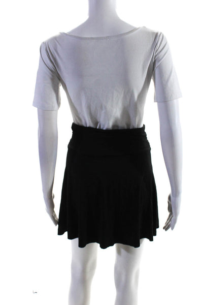 Robert Rodriguez Womens Stretch Bow Detail Pull ON Flare Skirt Black Size XS