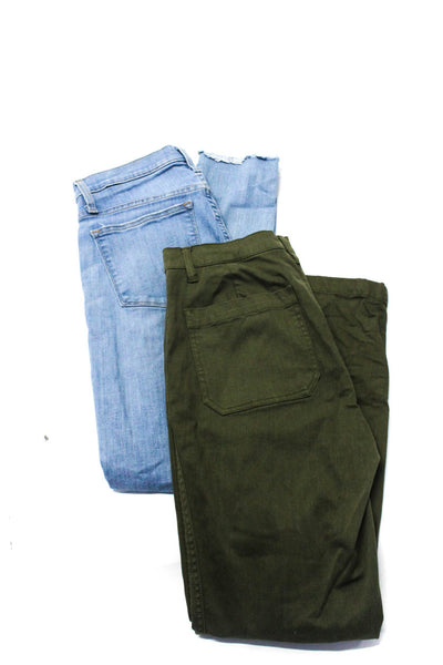 J Crew Womens High Rise Skinny Jeans Trouser Pants Green Blue Size 29T Lot 2