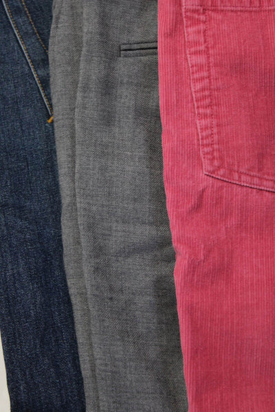 Vineyard Vines J Crew Paper D&C Mens Pants Red Blue Gray Size 35 32 36 Lot 3