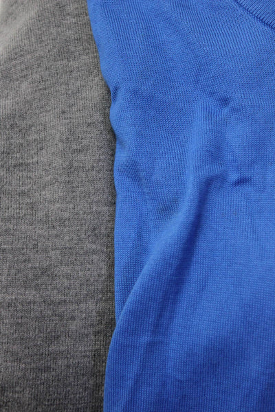 Turtleson Ashworth Mens Knit Pullover Sweater Vest Gray Blue Size L M Lot 2