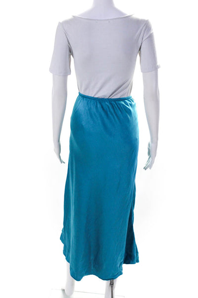 Club Monaco Womens Blue Bias Midi Skirt Size 4 13472419