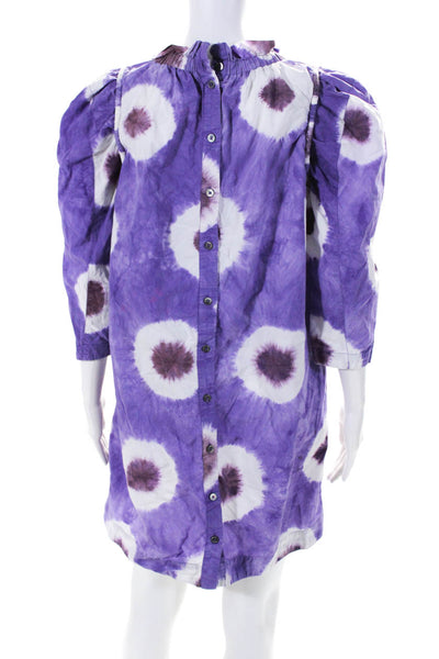 Sea New York Womens Purple Tie Dye Tunic Dress Size 4 12614170