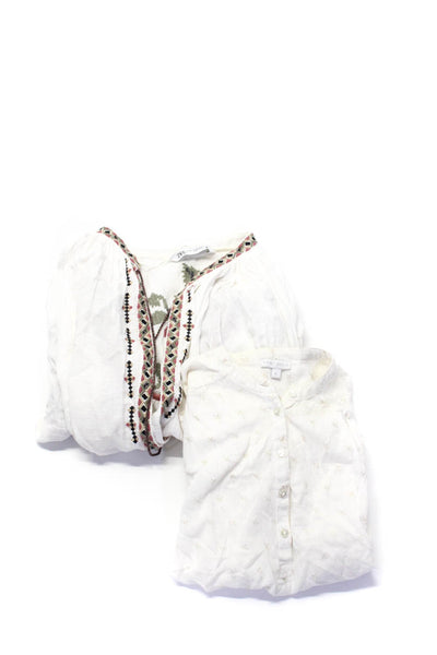 Star Mela Zara Women's T-Shirt Embroidered Cardigan White Size XS S Lot 2