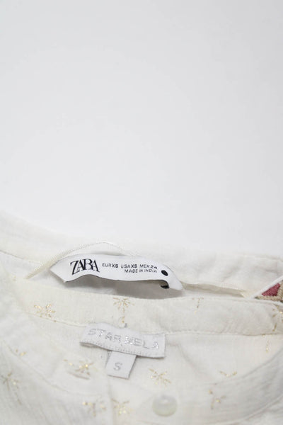 Star Mela Zara Women's T-Shirt Embroidered Cardigan White Size XS S Lot 2