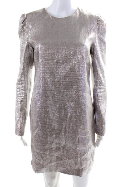 Rachel Zoe Womens Silver Silver Metallic Millie Dress Size 8 11627250