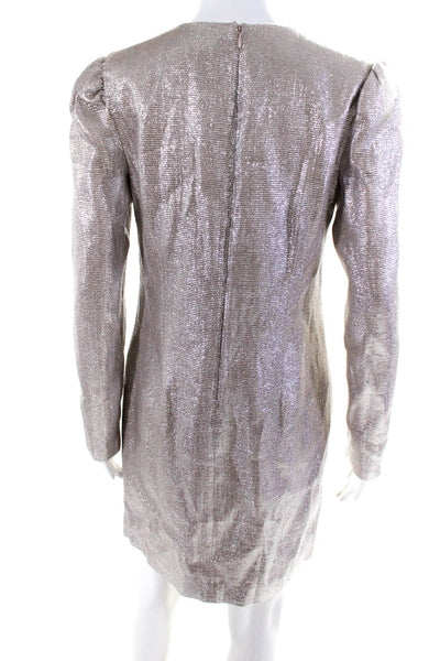 Rachel Zoe Womens Silver Silver Metallic Millie Dress Size 8 11627250