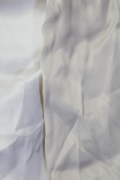 Zara Womens Faux Silk Shorts Pants Beige White Size Medium Lot 2