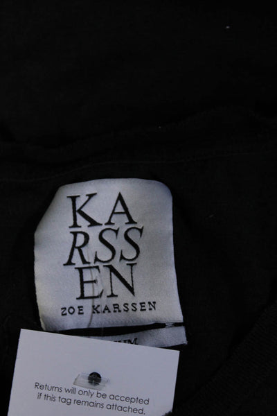 Karssen Zoe Karssen Womens Home Graphic Short Sleeve Tee Shirt Gray Size Medium