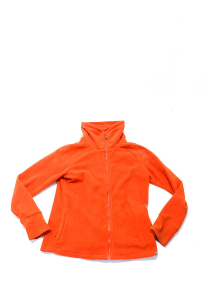Calvin Klein J Crew Womens Front Zip Sweatshirt Jean Jacket Orange Size M Lot 2