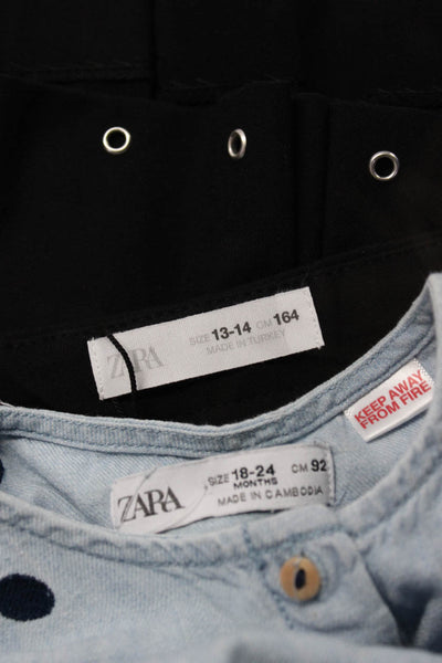 Zara Girls Round Neck Long Sleeves Blouse White Size 11-12 Lot 5